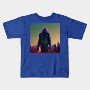 Dope Sasquatch in Nature Kids T-Shirt